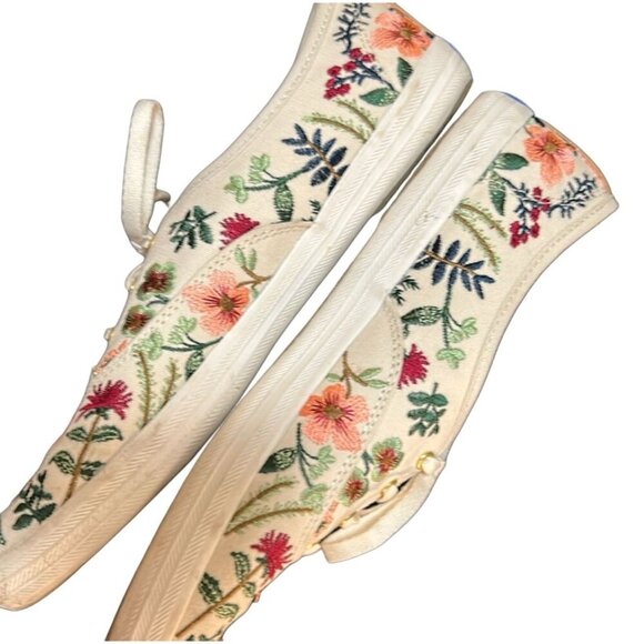 Keds x Rifle Paper Co. Embroidered Garden Party Floral Sneakers, Size 8.5, Boho - Picture 3 of 5